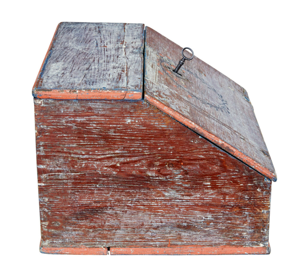 Mid 19th Century Swedish Painted Table Top Writing Desk — image 2
