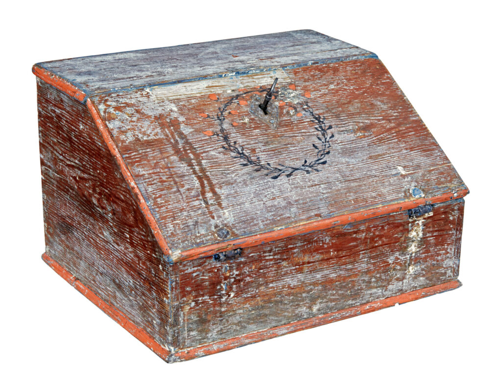 Mid 19th Century Swedish Painted Table Top Writing Desk — image 1