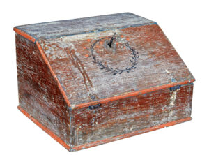 MID 19TH CENTURY SWEDISH PAINTED TABLE TOP WRITING DESK