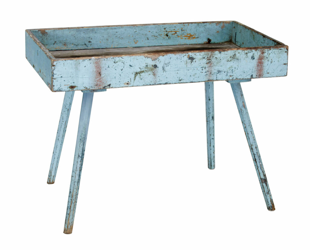 19th Century Swedish Painted Pine Garden Room Tray Table