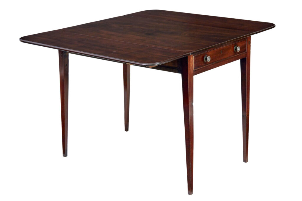 Early 19th Century Mahogany Drop Leaf Pembroke Table — image 8