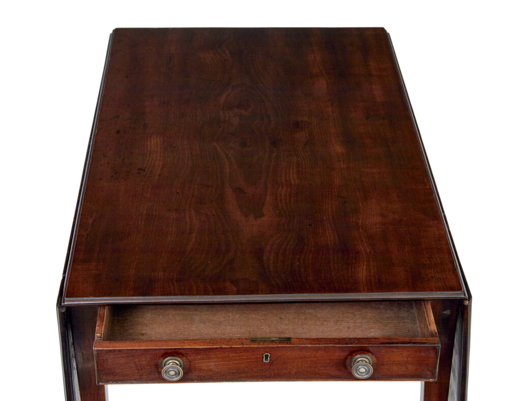 Early 19th Century Mahogany Drop Leaf Pembroke Table — image 3