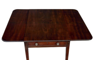 Early 19th Century Mahogany Drop Leaf Pembroke Table — thumbnail 2