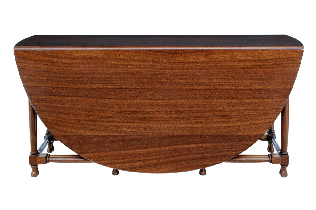 Early 20th Century Chippendale Influenced Mahogany Gateleg Table — image 8