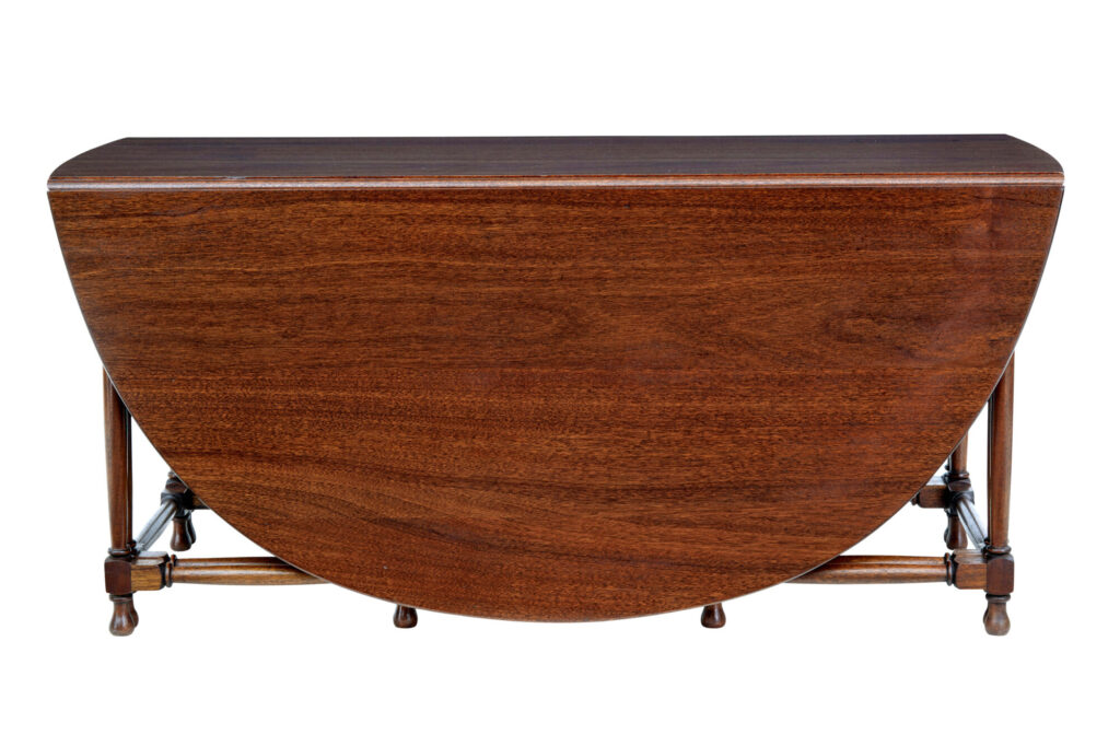 Early 20th Century Chippendale Influenced Mahogany Gateleg Table — image 7