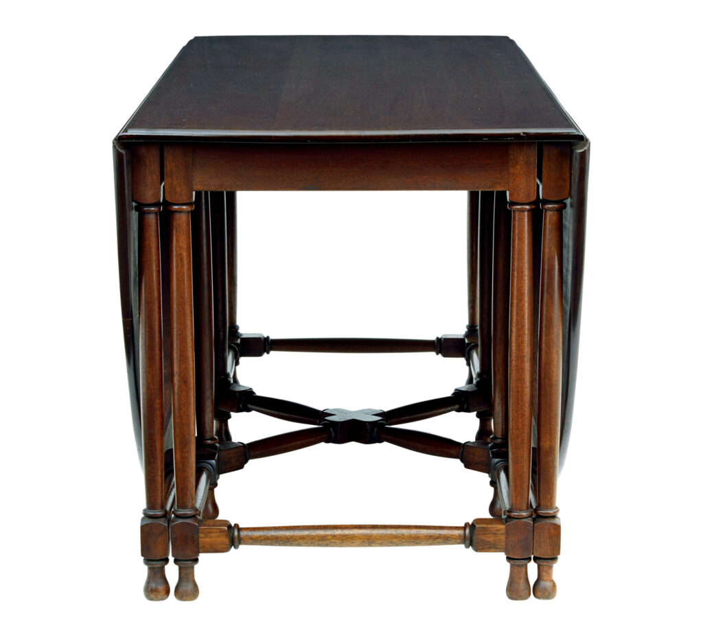 Early 20th Century Chippendale Influenced Mahogany Gateleg Table — image 6