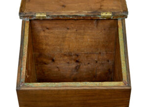 19th Century and Later Oak and Brass Storage Box — thumbnail 3
