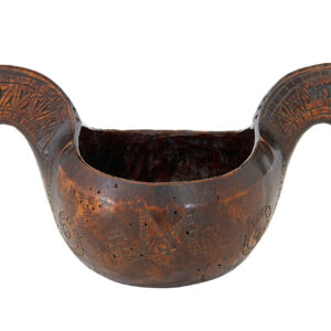18TH CENTURY NORWEGIAN CARVED KASA ALE CUP