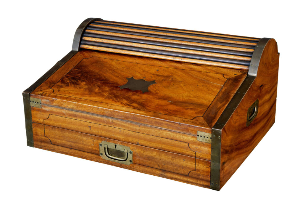Mid 19th Century Campaign Camphor Metamorphic Lap Desk