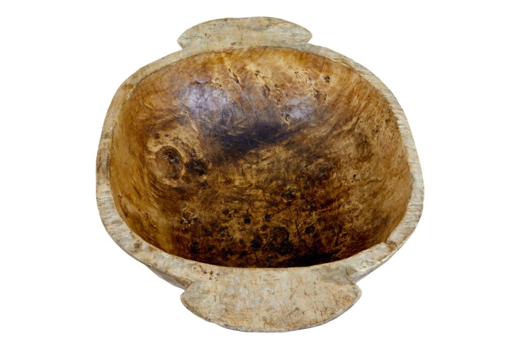 Early 20th Century Large Wooden Bowl — image 6
