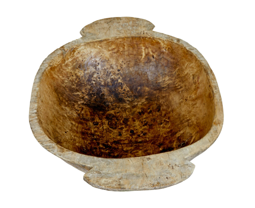 Early 20th Century Large Wooden Bowl — image 5