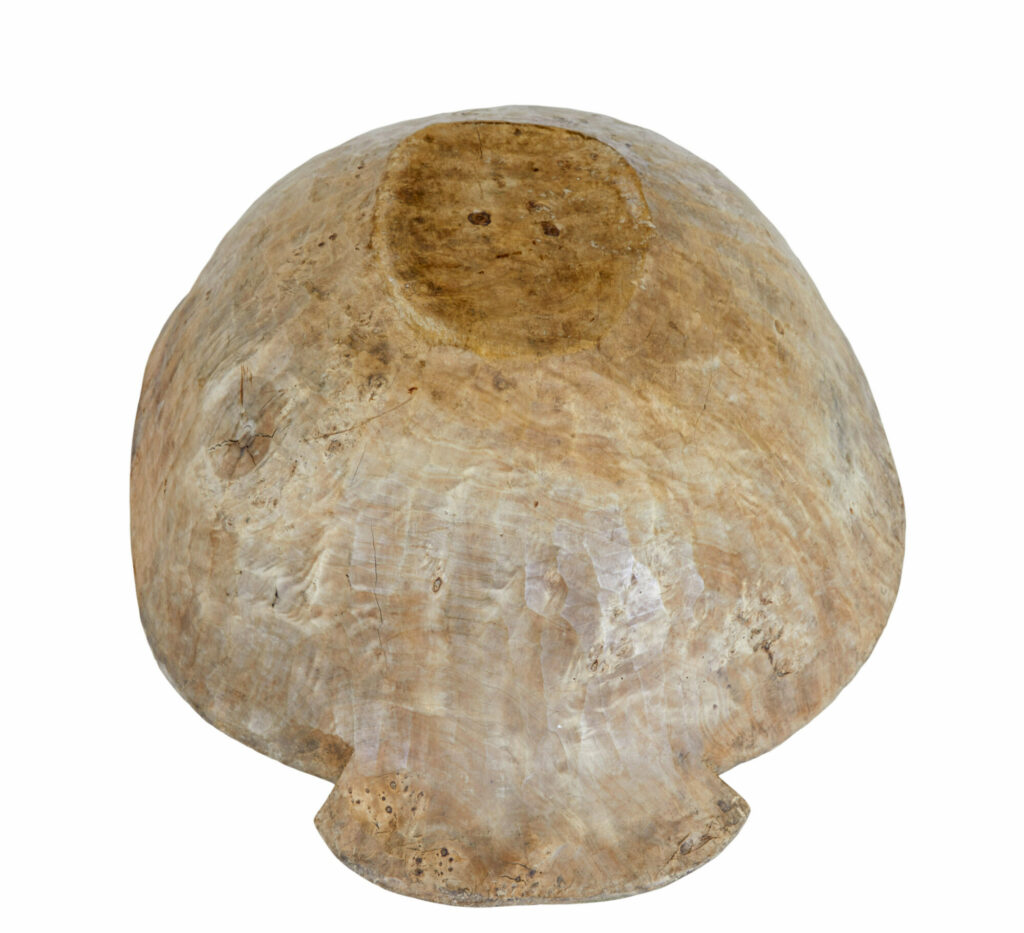 Early 20th Century Large Wooden Bowl — image 4