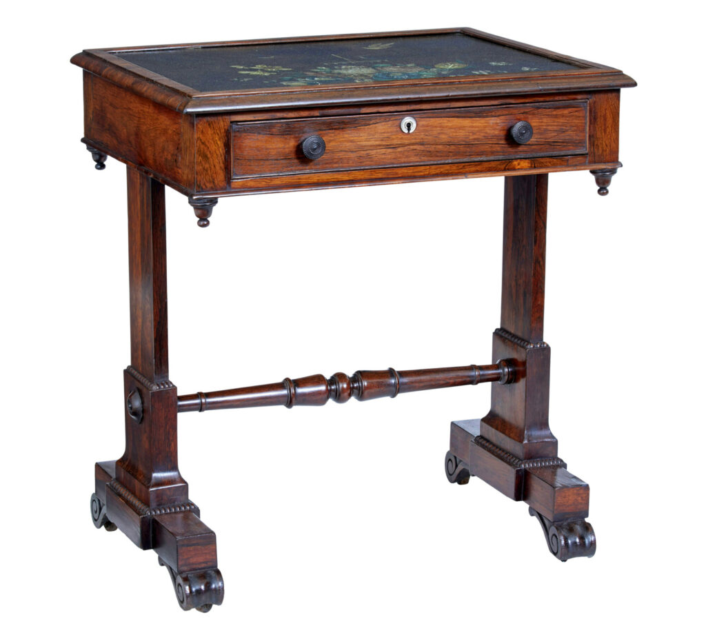 Early 19th Century Regency Painted Slate Top Side Table