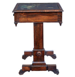 Early 19th Century Regency Painted Slate Top Side Table — thumbnail 5