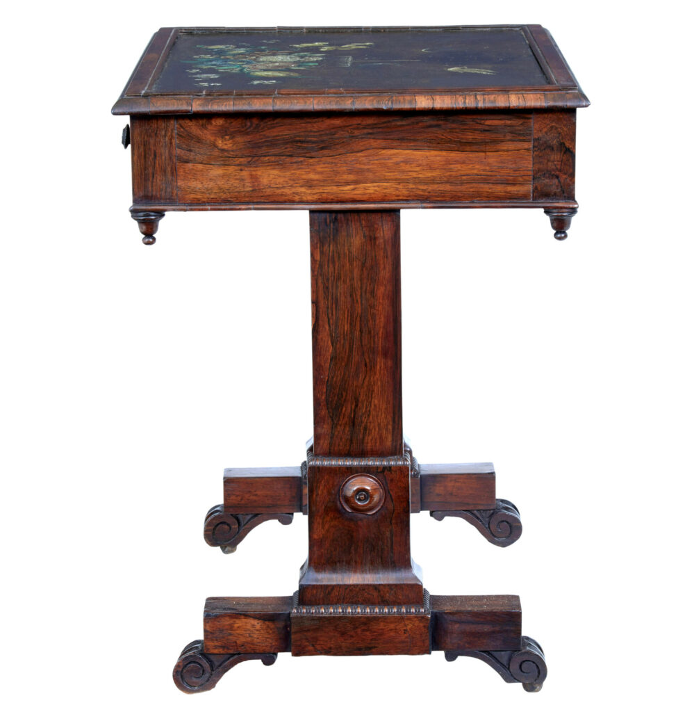 Early 19th Century Regency Painted Slate Top Side Table — image 5