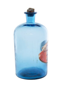 French 1920’s Hand Made Glass Blue Perfume Bottle — thumbnail 4