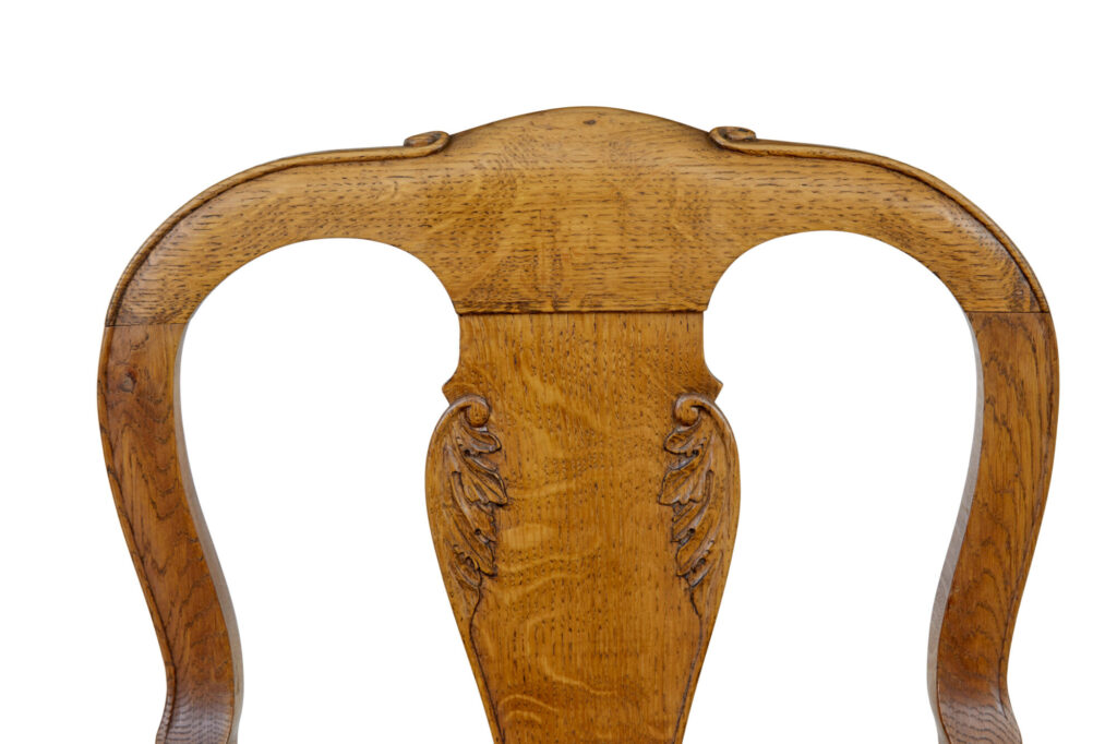 Pair of Carved Oak 19th Century Armchairs — image 6