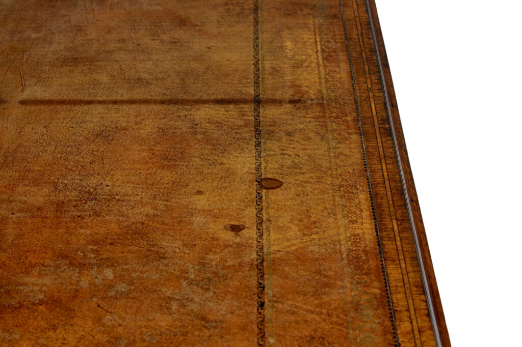 19th Century Sheraton Revival Leather Top Library Table — image 3
