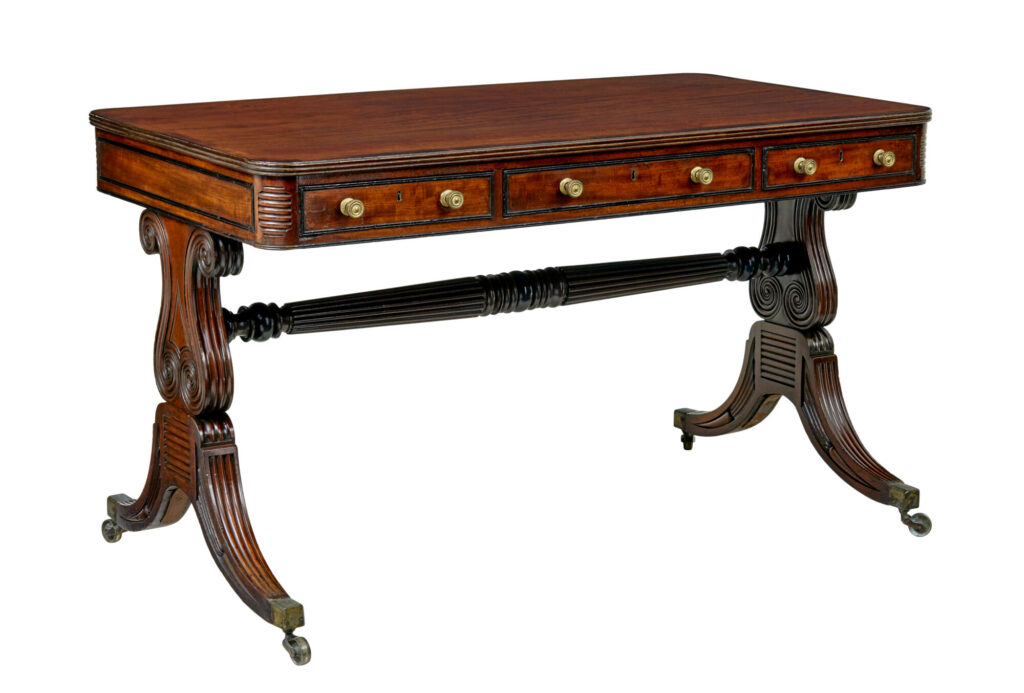 19th Century William Iv Mahogany Library Desk