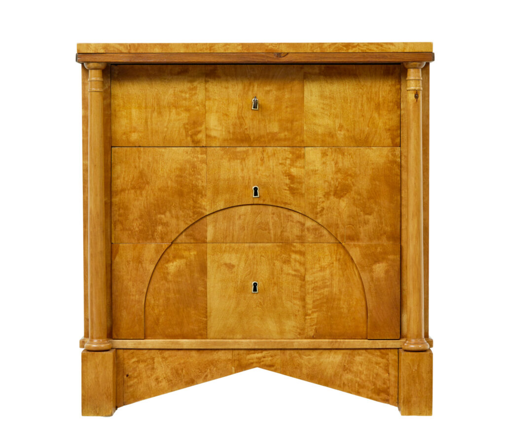 19th Century Swedish Empire Birch Chest of Drawers — image 11