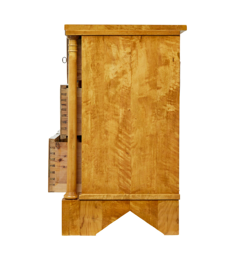 19th Century Swedish Empire Birch Chest of Drawers — image 9