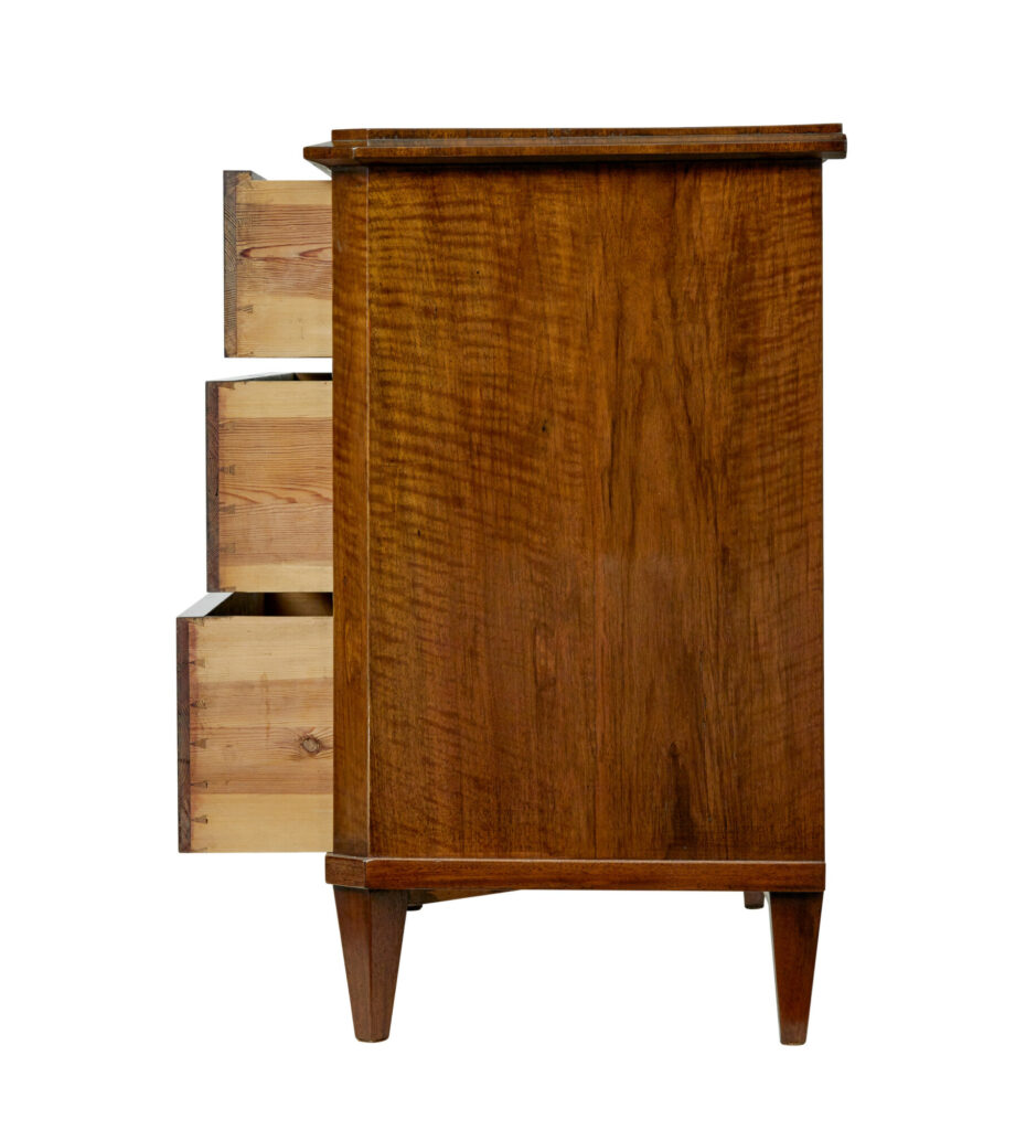 19th Century Scandinavian Walnut Chest of Drawers — image 9