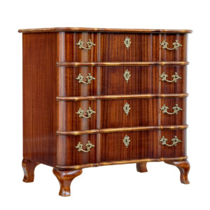 SCANDINAVIAN MID CENTURY BAROQUE REVIVAL CHEST OF DRAWERS