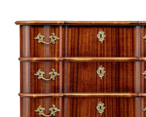 Scandinavian Mid Century Baroque Revival Chest of Drawers — thumbnail 2