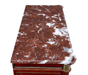 Mid 20th Century Mahogany Marble Top Chest of Drawers — thumbnail 5