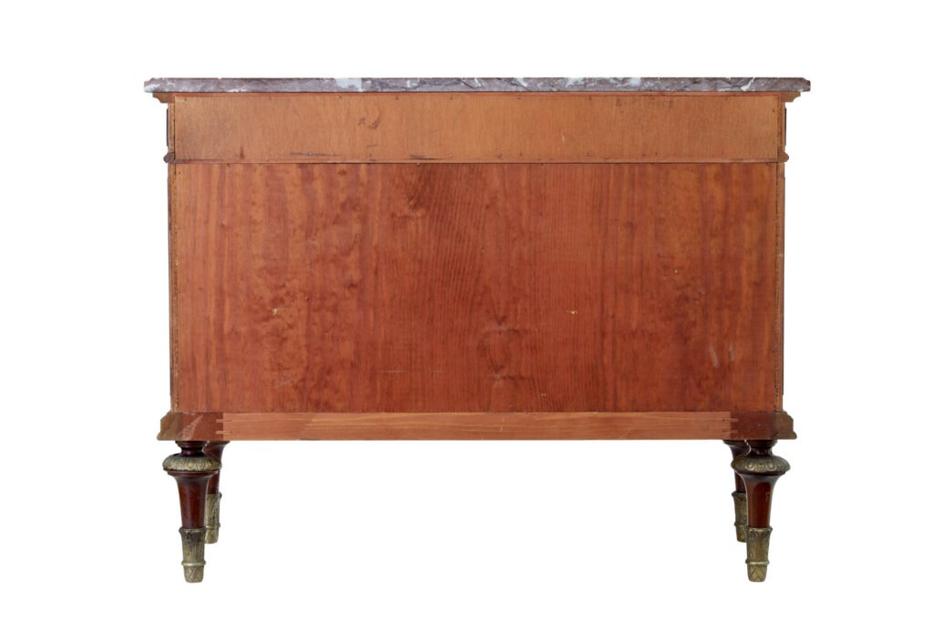 Mid 20th Century Mahogany Marble Top Chest of Drawers — image 6