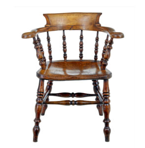 Mid 19th Century Elm Captains Armchair — thumbnail 5