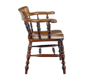 Mid 19th Century Elm Captains Armchair — thumbnail 3
