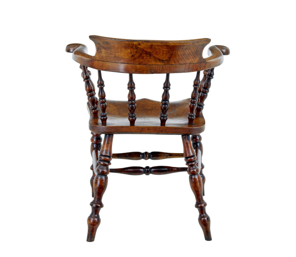 Mid 19th Century Elm Captains Armchair — image 2