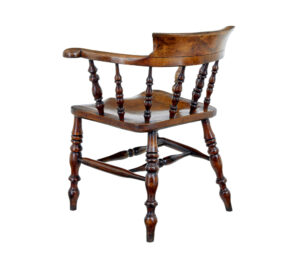 Mid 19th Century Elm Captains Armchair — thumbnail 9