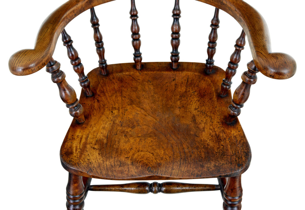 Mid 19th Century Elm Captains Armchair — image 7