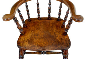 Mid 19th Century Elm Captains Armchair — thumbnail 7