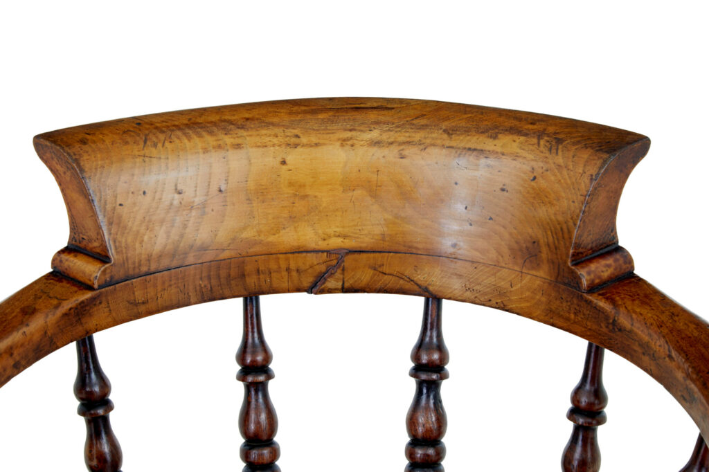 Mid 19th Century Elm Captains Armchair — image 6
