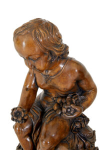 Pair of Fruitwood Gothic Revival Carved Cherubs — thumbnail 8