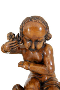 Pair of Fruitwood Gothic Revival Carved Cherubs — thumbnail 7