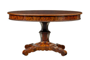 MID 19TH CENTURY CENTER TABLE WITH WRITING SLOPE