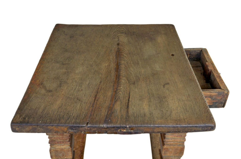 Flemish 17th Century Carved Oak Table — image 9