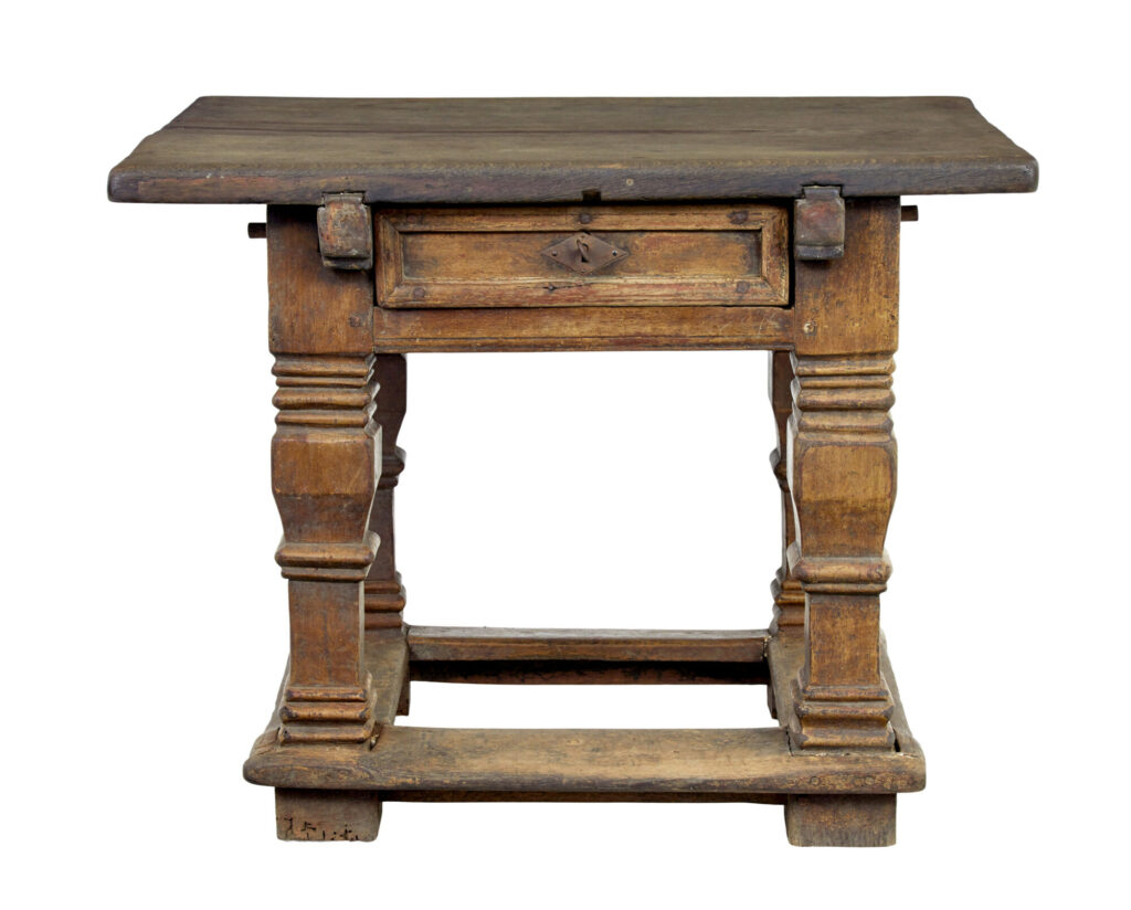 Flemish 17th Century Carved Oak Table
