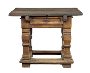 FLEMISH 17TH CENTURY CARVED OAK TABLE