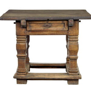 FLEMISH 17TH CENTURY CARVED OAK TABLE