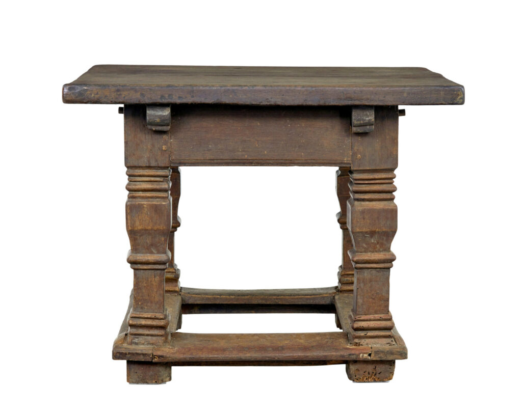 Flemish 17th Century Carved Oak Table — image 4