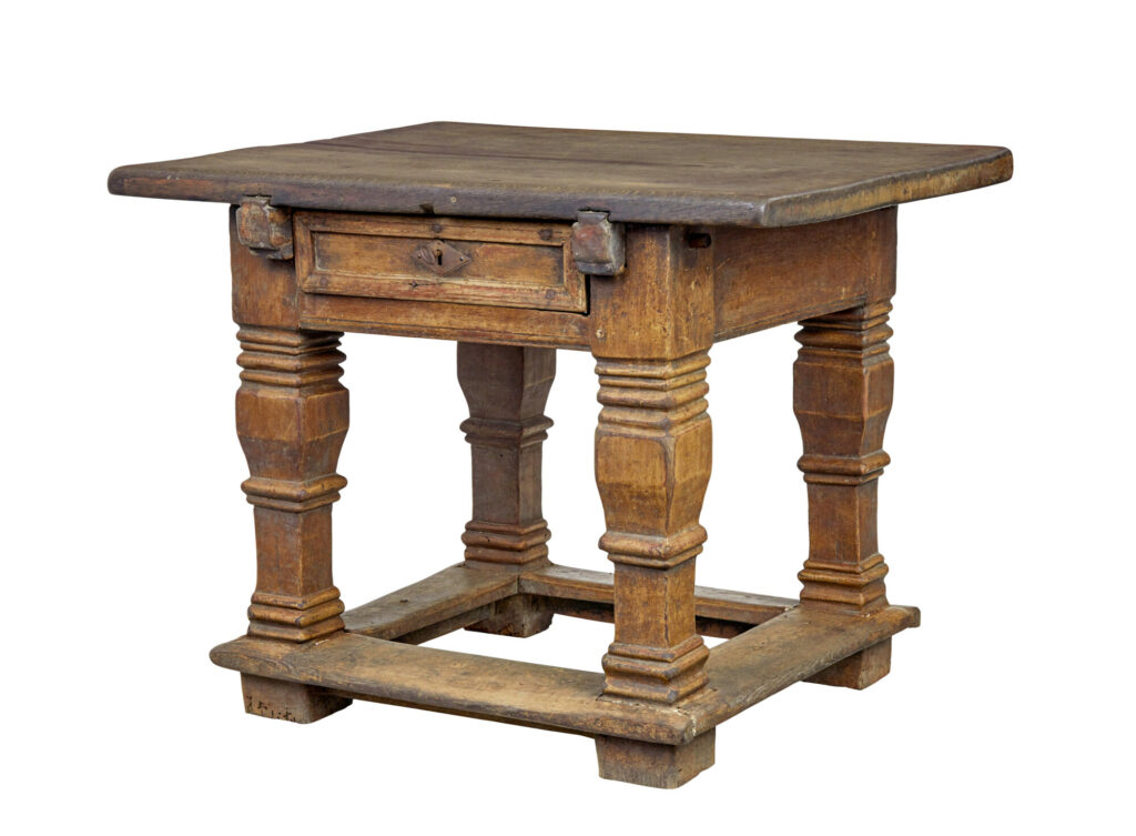 Flemish 17th Century Carved Oak Table — image 2