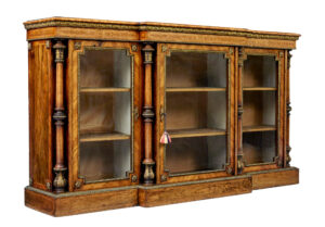 MID 19TH CENTURY INLAID WALNUT CREDENZA SIDEBOARD