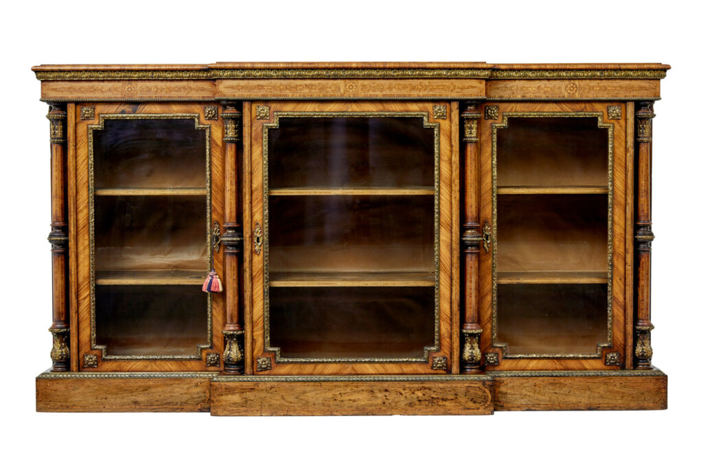 Mid 19th Century Inlaid Walnut Credenza Sideboard — image 14