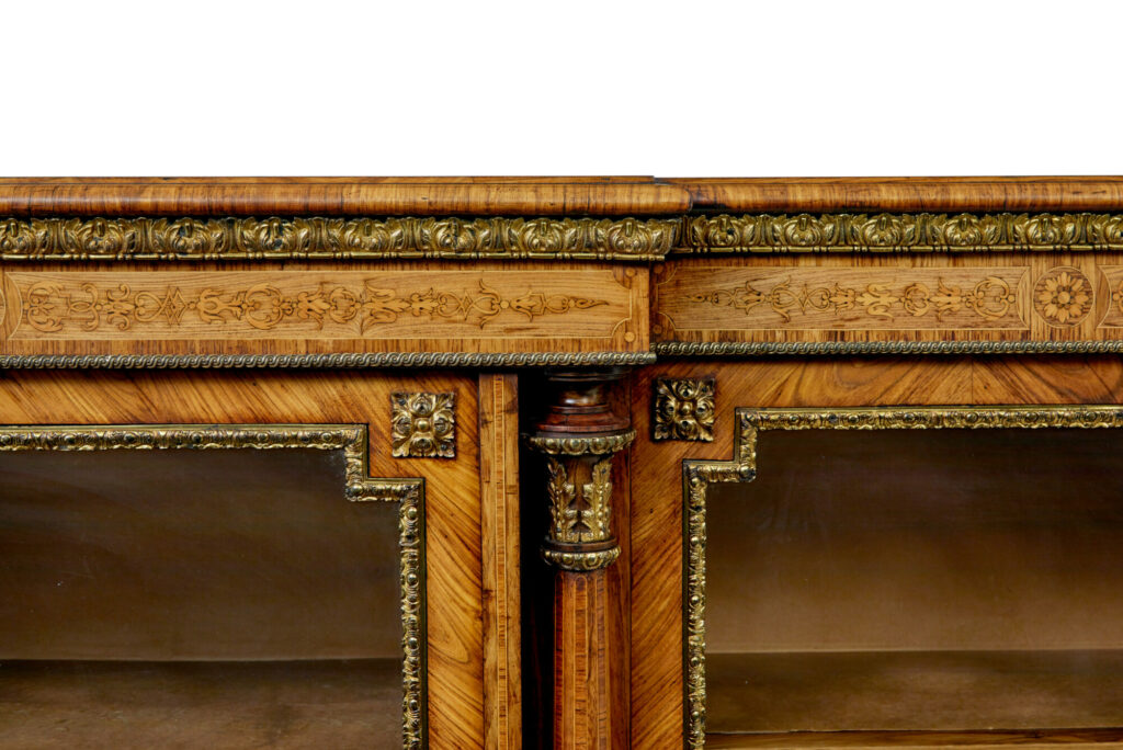 Mid 19th Century Inlaid Walnut Credenza Sideboard — image 8