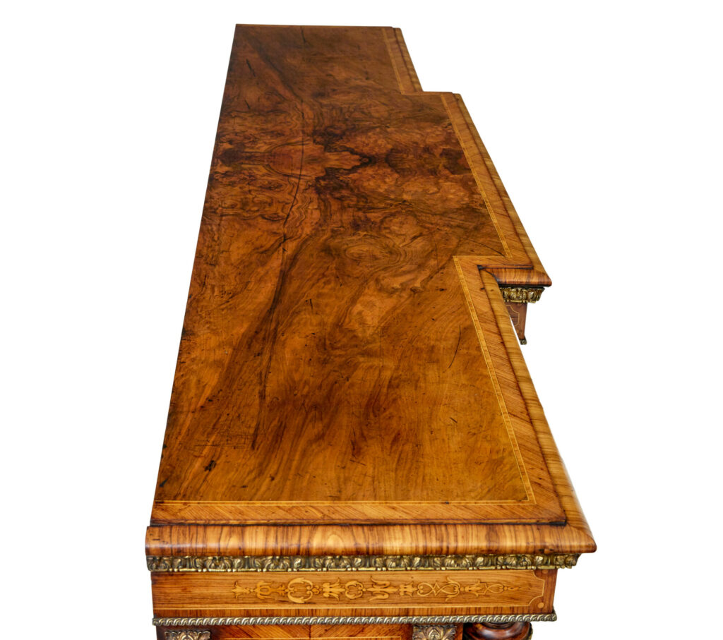 Mid 19th Century Inlaid Walnut Credenza Sideboard — image 4
